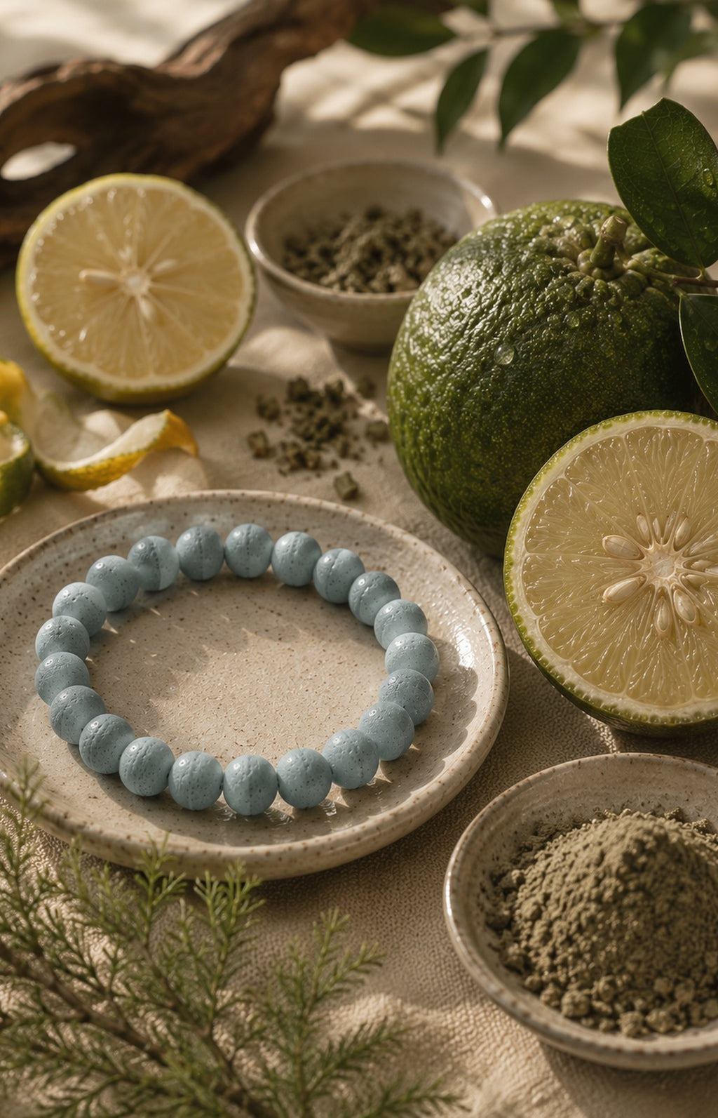 Azure Veil - Mandarin Botanical Scent Bracelet