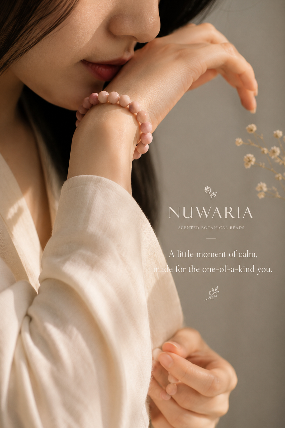 Verdant Nocturne – Sandalwood & Frankincense Botanical Scent Bracelet